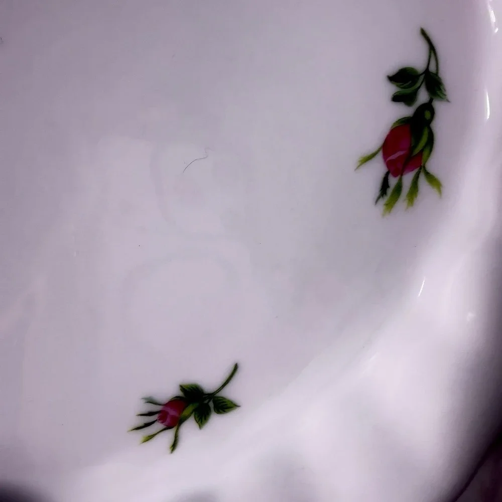VTG‎ 1990s Christineholm Porcelain Rose Quiche Tart Pie Plate 9